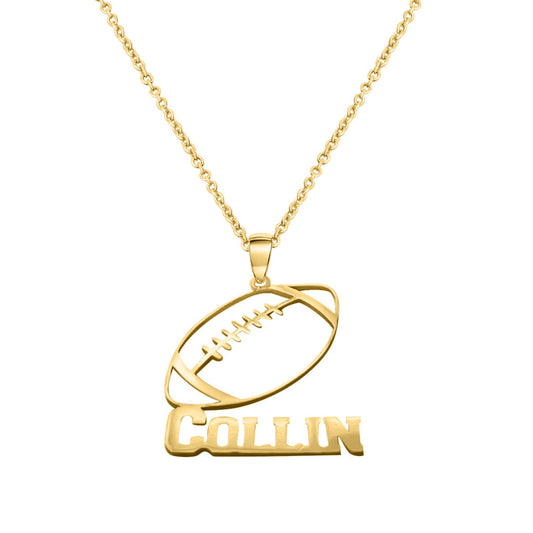 Custom Cutout Football Star Necklace - Capsul