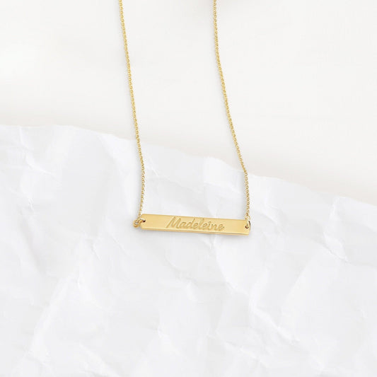 Custom Horizontal Bar Necklace - Capsul