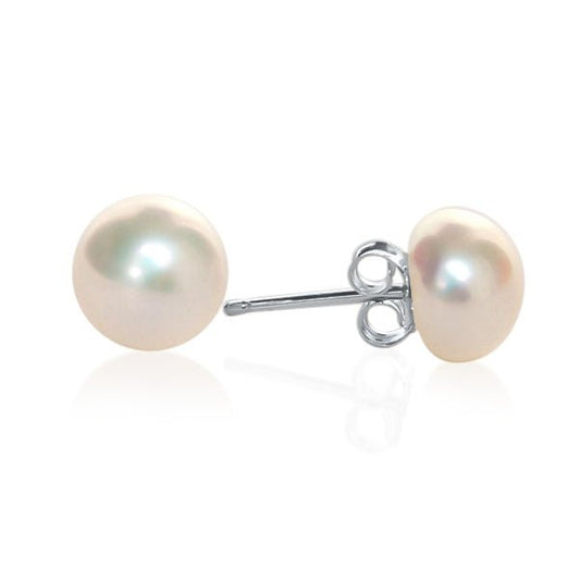 Freshwater Sterling Silver Pearl Stud Earrings - Capsul