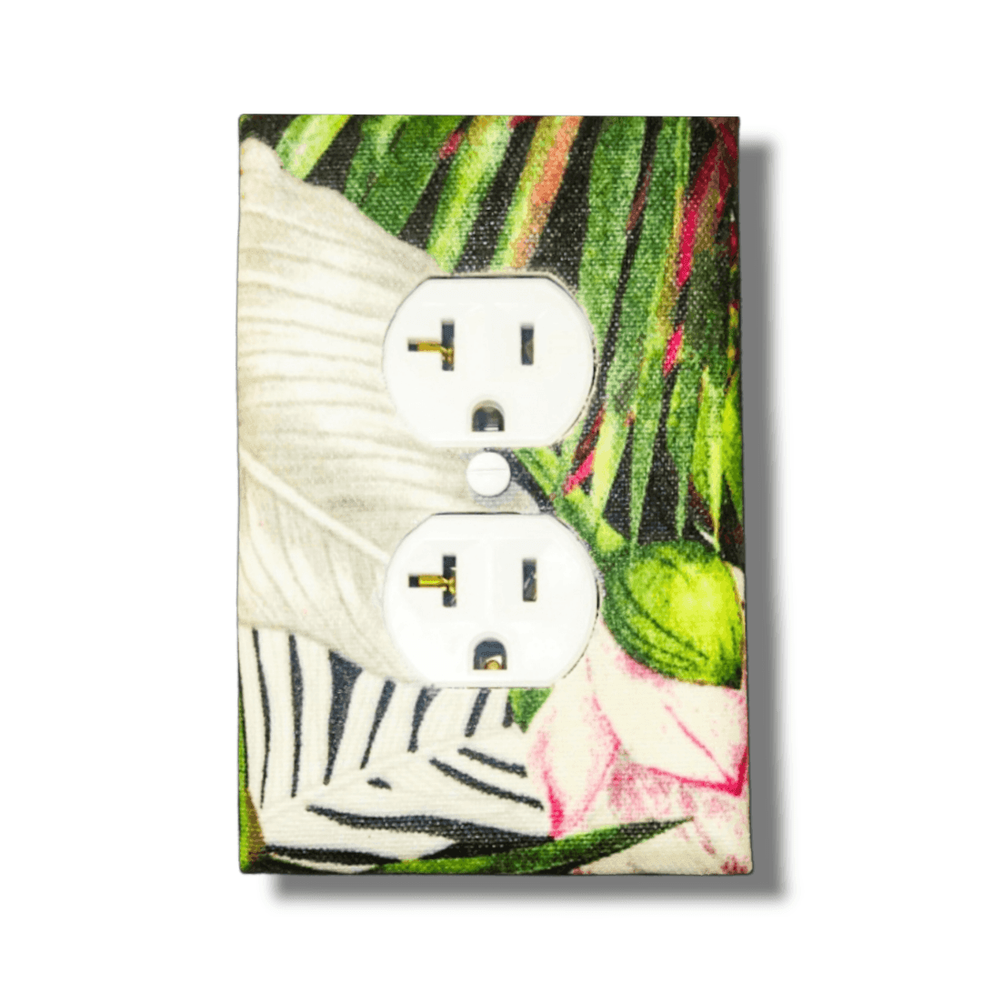 Jungle Love Fabric Light Switch | Wall Plate | Outlet Covers | Toggle | Switchplate - Kustom Kreationz by Kila