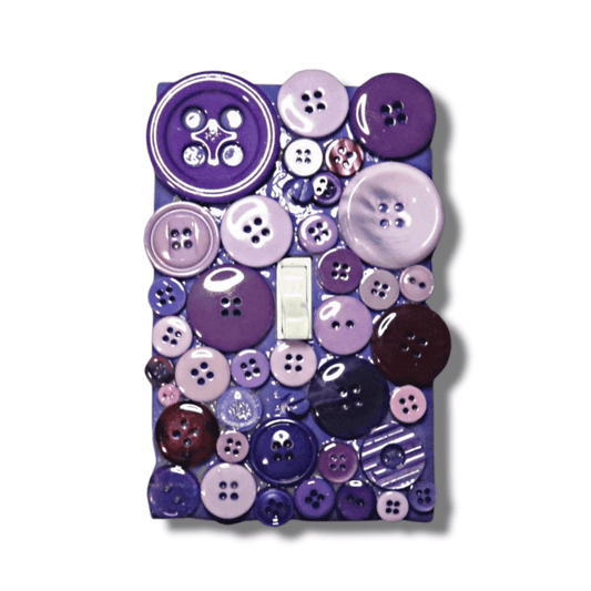 Perfectly Purple Button Light Switch | Wall Plate | Outlet Covers | Toggle | Switchplate - Kustom Kreationz by Kila