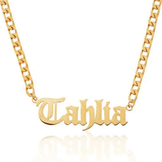 Personalized Cuban Chain Name Necklace - "The Miranda" - Capsul