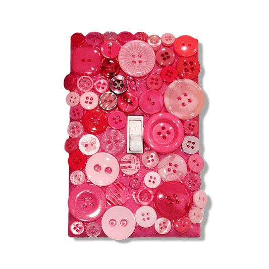 Pink Variety Buttons Light Switch | Wall Plate | Outlet Covers | Toggle | Switchplate - Kustom Kreationz by Kila