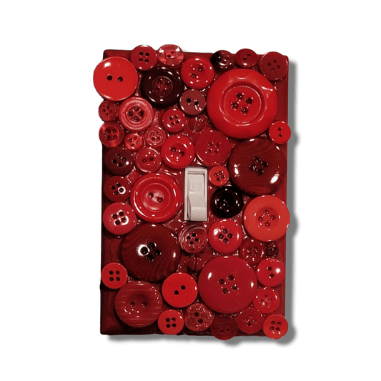 Red Variety Button Light Switch | Wall Plate | Outlet Covers | Toggle | Switchplate - Kustom Kreationz by Kila