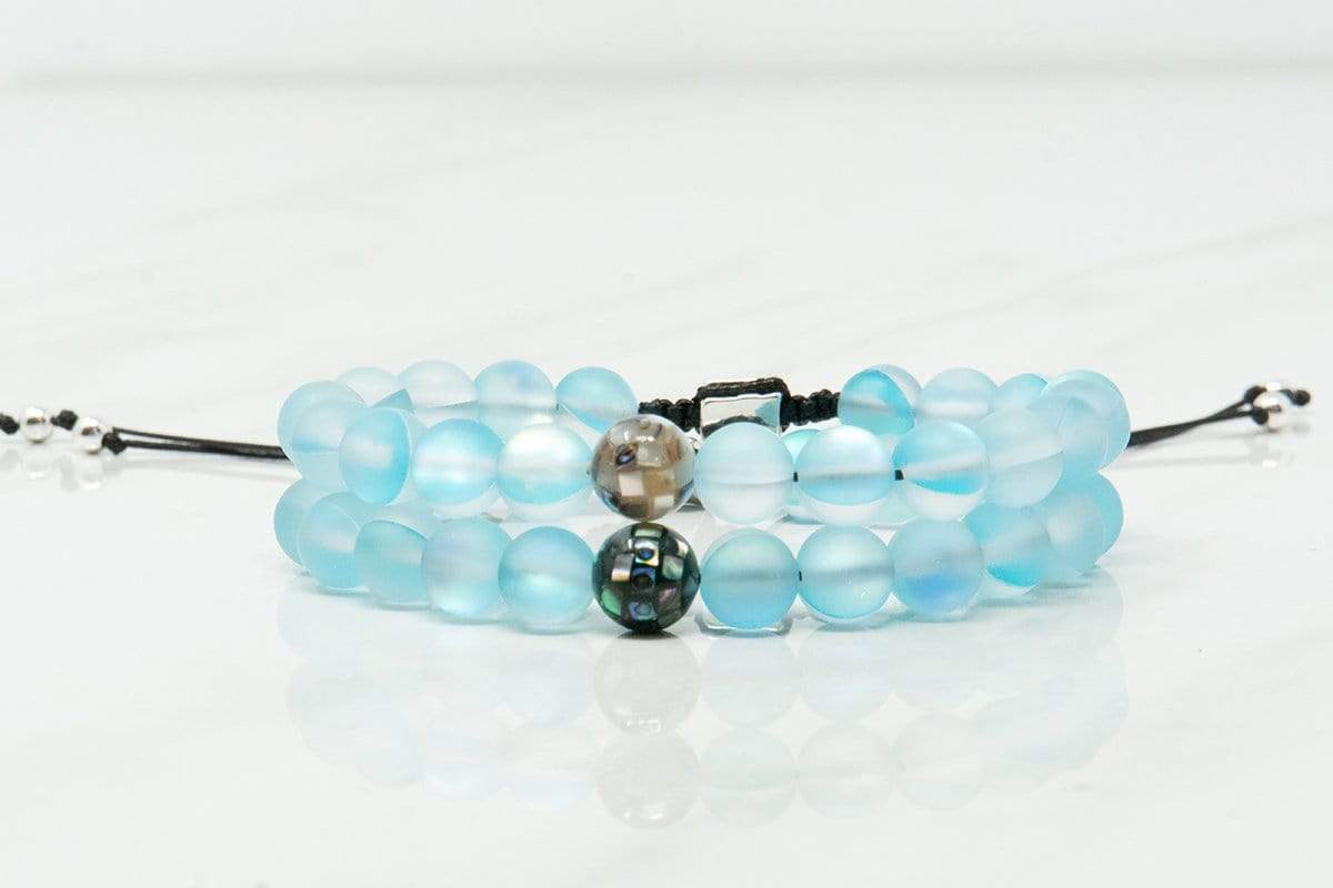 Distance Bracelets - Blue Mermaid Glass