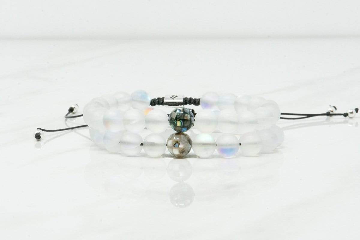 Distance Bracelets - White Mermaid Glass