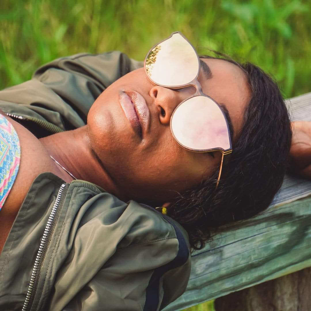 Hollywood - Rose - Wood Sunglasses