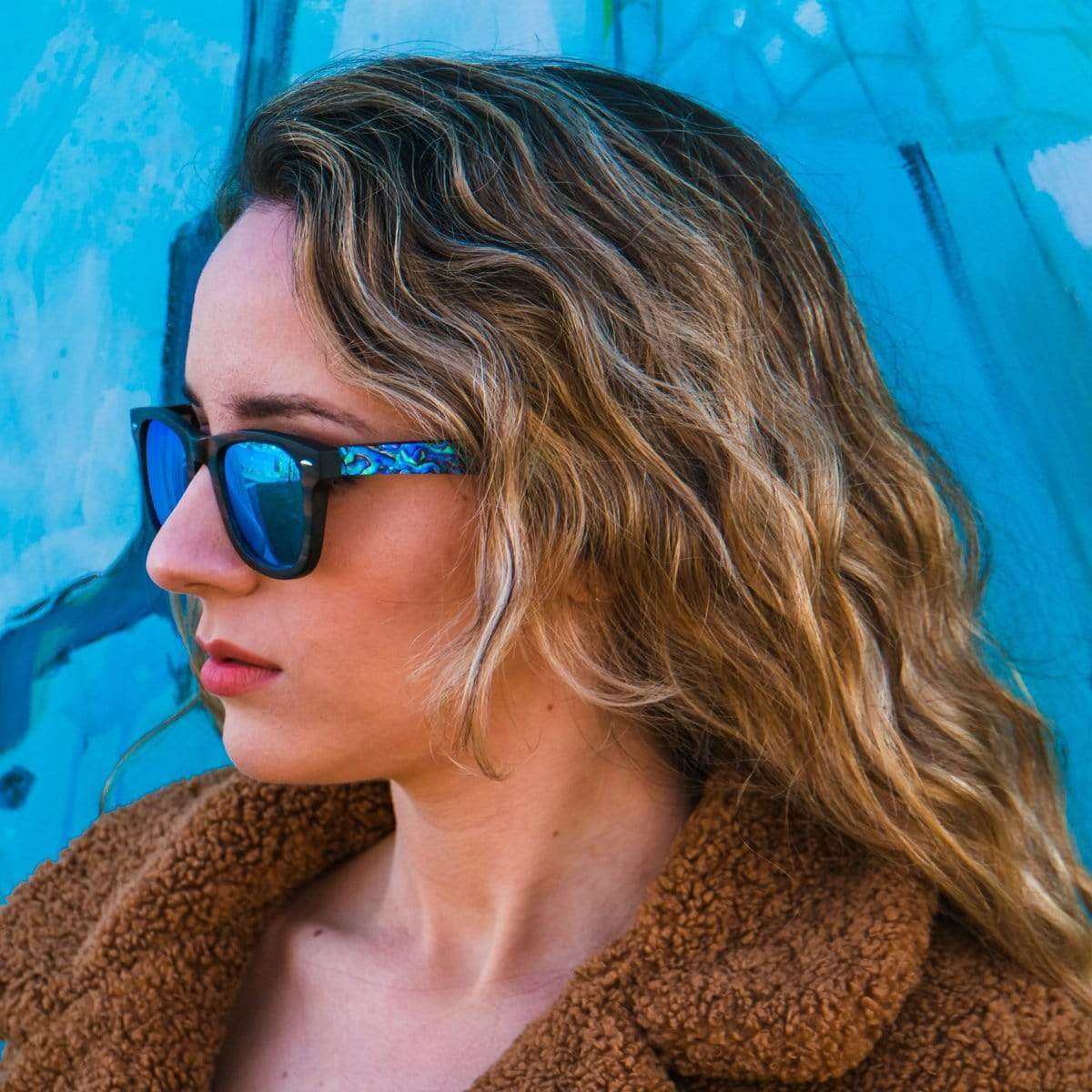 Jetsetter Abalone - Wood Sunglasses