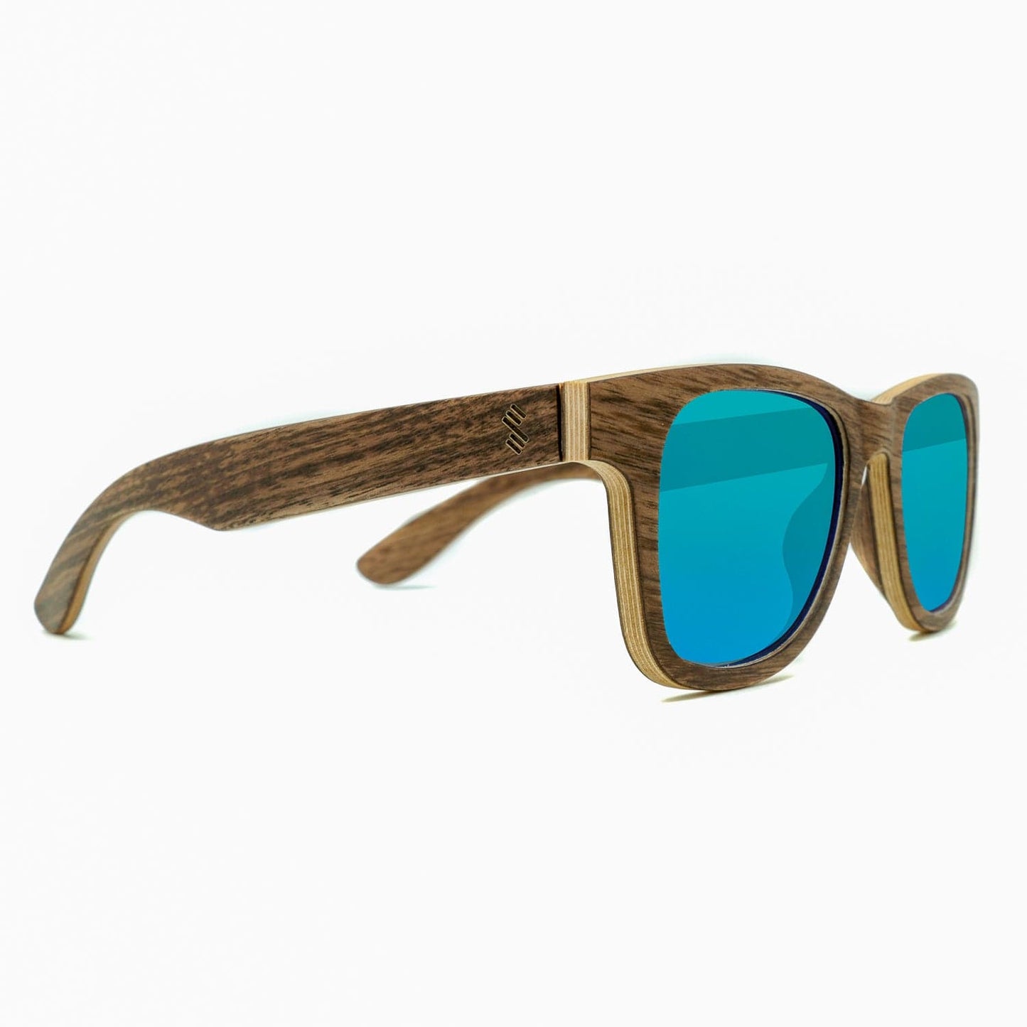 Wanderer - Green Wave - Wood Sunglasses