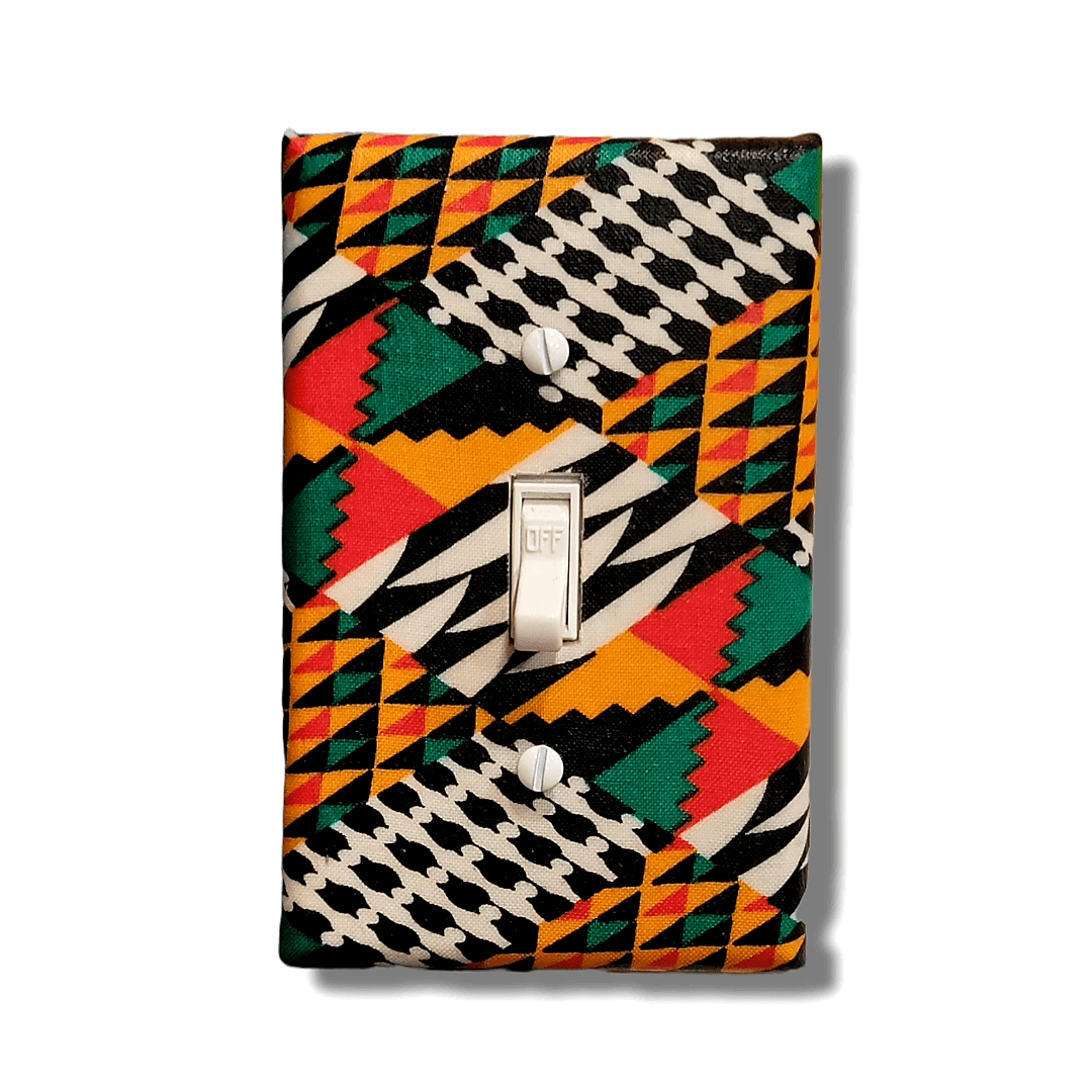 Tribal Electric Fabric Light Switch | Wall Plate | Outlet Covers | Toggle | Switchplate - Kustom Kreationz by Kila