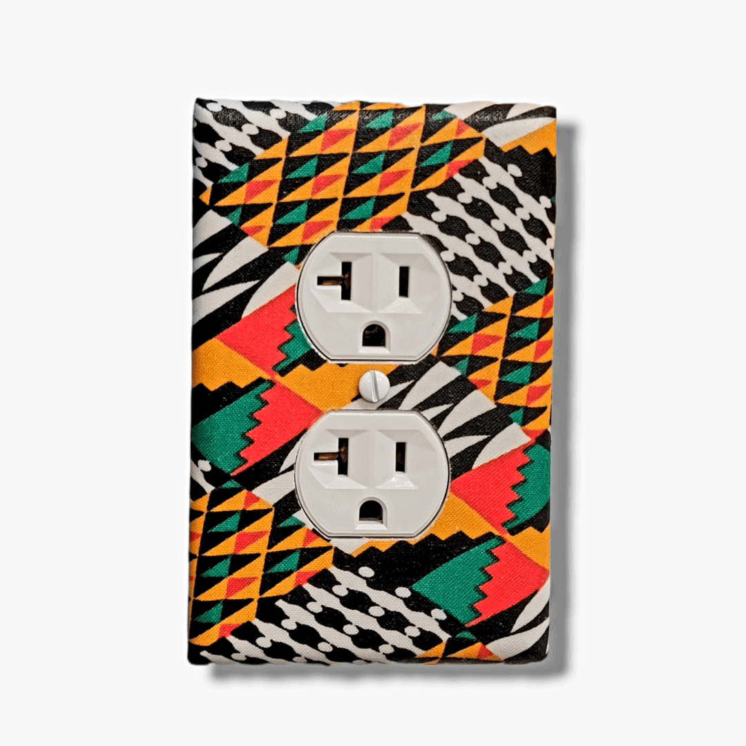 Tribal Electric Fabric Light Switch | Wall Plate | Outlet Covers | Toggle | Switchplate - Kustom Kreationz by Kila