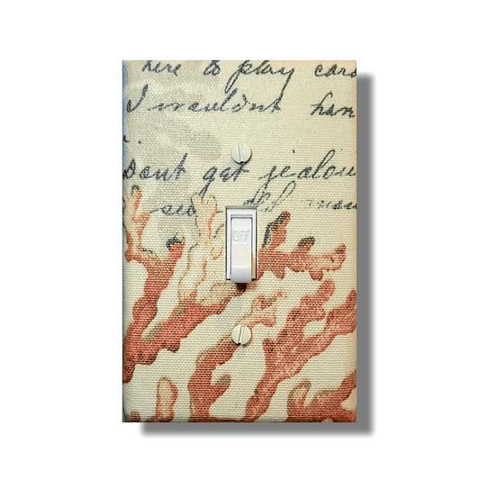 Trip to the Seashore Fabric Light Switch | Wall Plate | Outlet Covers | Toggle | Switchplate