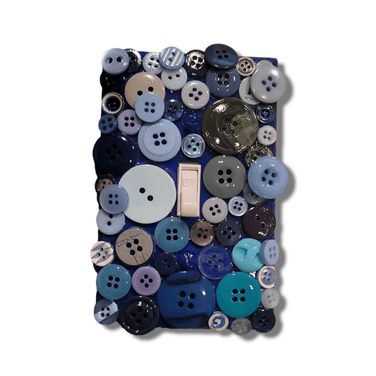 Variety Blues Button Light Switch | Wall Plate | Outlet Covers | Toggle | Switchplate - Kustom Kreationz by Kila